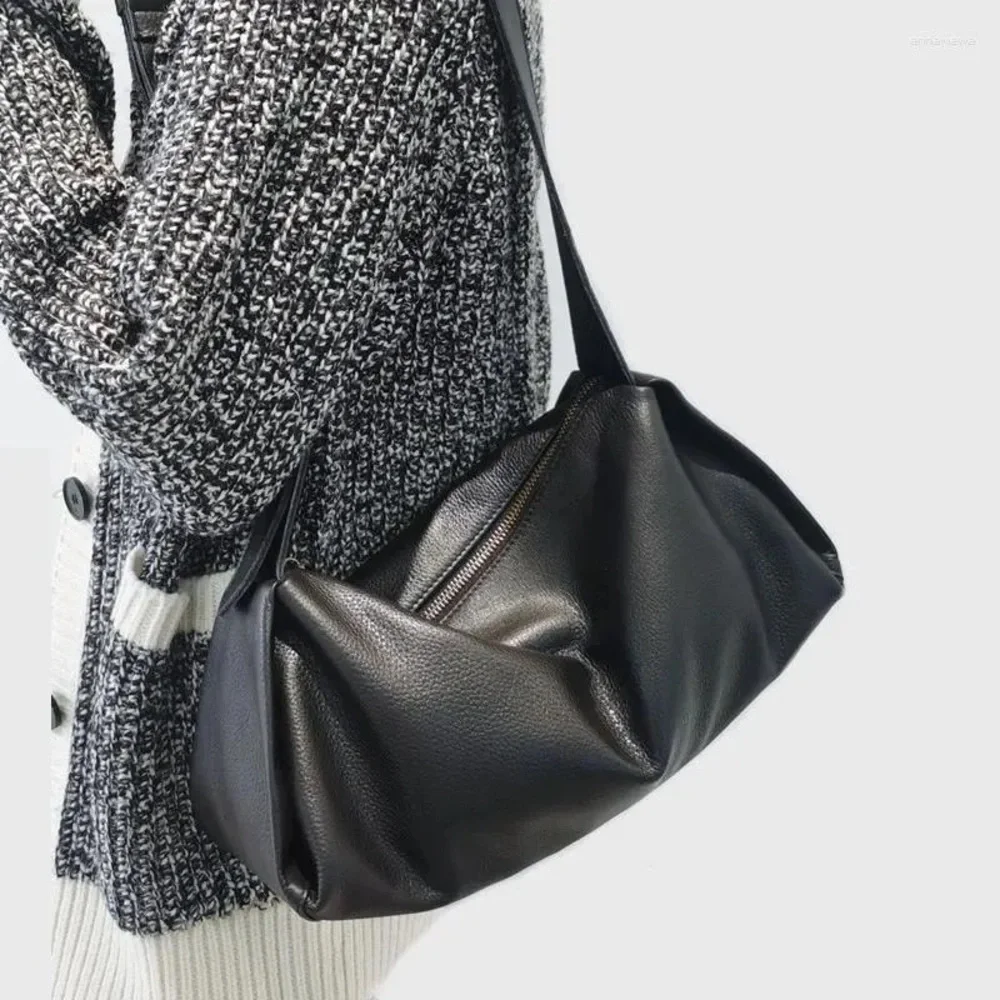 Kayla + Ava NWT Black Minimalist Vegan Leather Shoulder Bag